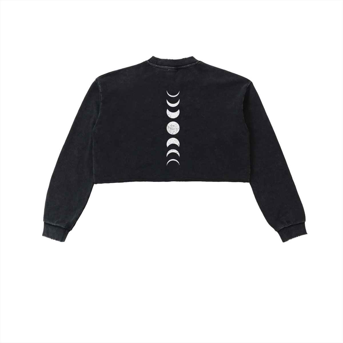 Bone Collector Raven Skull Cropped Sweatshirt