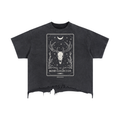 Bone Collector Deer Skull Distressed Hem T-Shirt