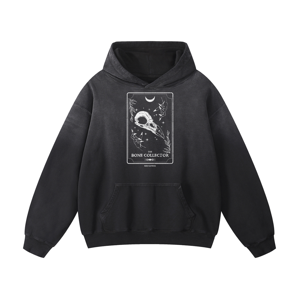 Bone Collector Raven Skull Hoodie